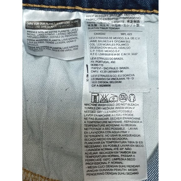 Levis 511 Jeans Mens Size 36 x 32 Tagged, 34 x 31.5 Actual Blue Denim - Picture 8 of 10